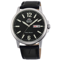 Orient Automatic Black Dial Leather Men's Watch