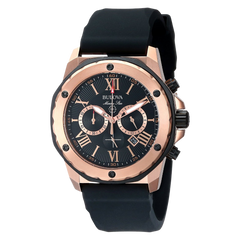 Bulova Marine Star Black Silicone Men's Watch
