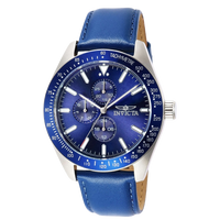Invicta Aviator Blue Leather Men's Watch