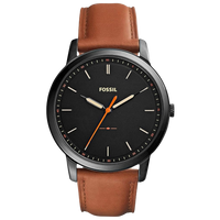 Fossil Black Dial Brown Leather Men's watch