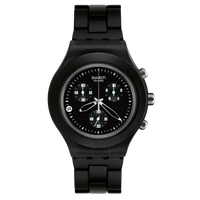 Swatch Full-Blooded Smoky Black Men's Watch