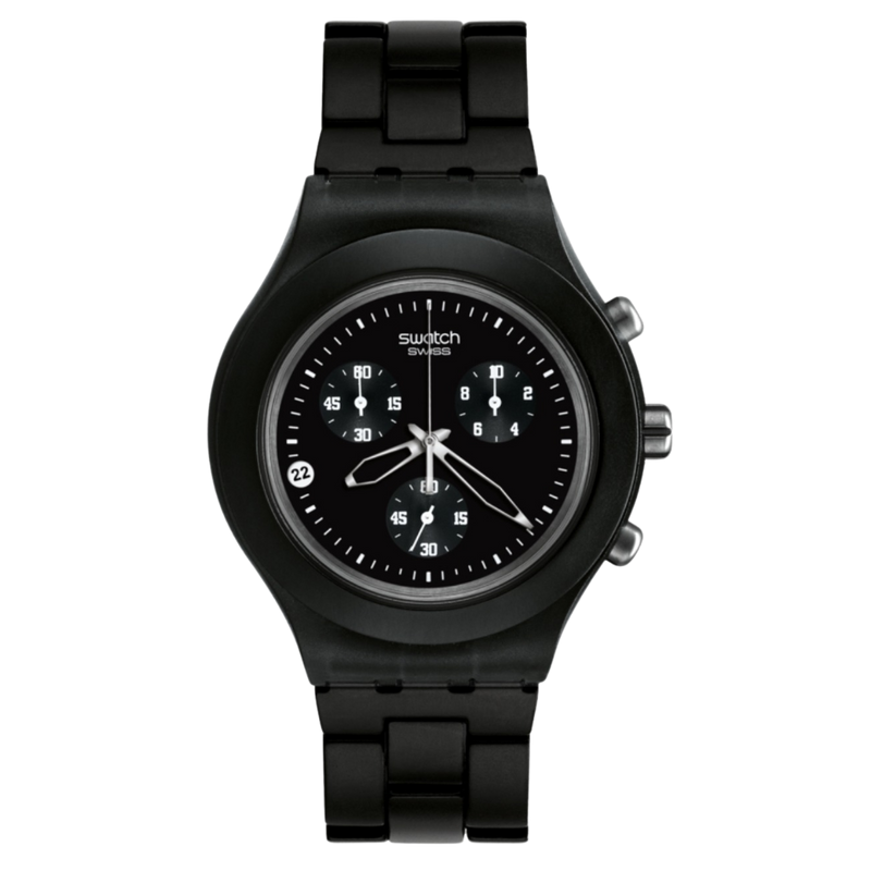 Swatch Full-Blooded Smoky Black Men's Watch