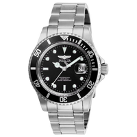 Invicta Pro Diver Black Dial Stainless Steel Men's Watch