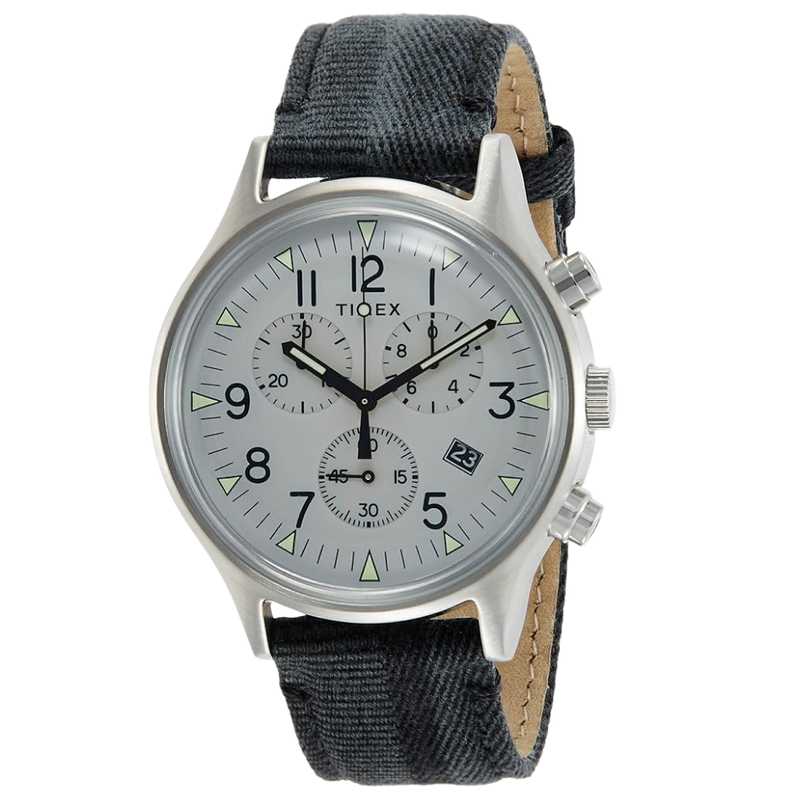 Timex MK1 Black Leather Men's Watch