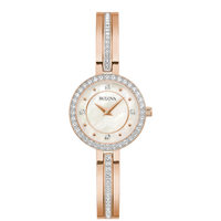 Bulova Crystal Stainless Steel Women's Watch