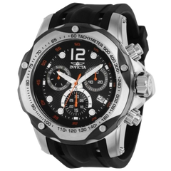 Invicta Speedway Black Silicone Men's Watch