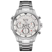 Bulova Marine Star White Dial Stainless Steel Men's Watch