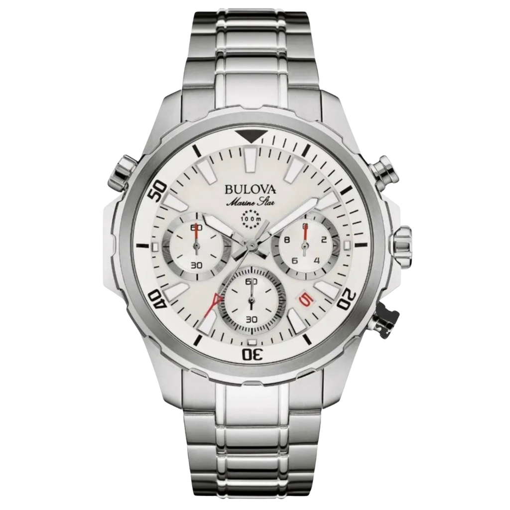 Bulova Marine Star para caballero en acero inoxidable con dial blanco