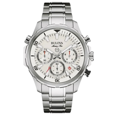 Bulova Marine Star para caballero en acero inoxidable con dial blanco