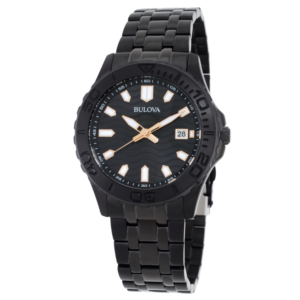 Bulova Sport para caballero en acero inoxidable color negro