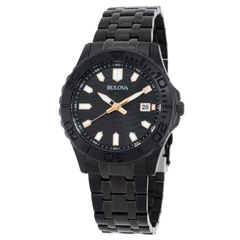 Bulova Sport para caballero en acero inoxidable color negro