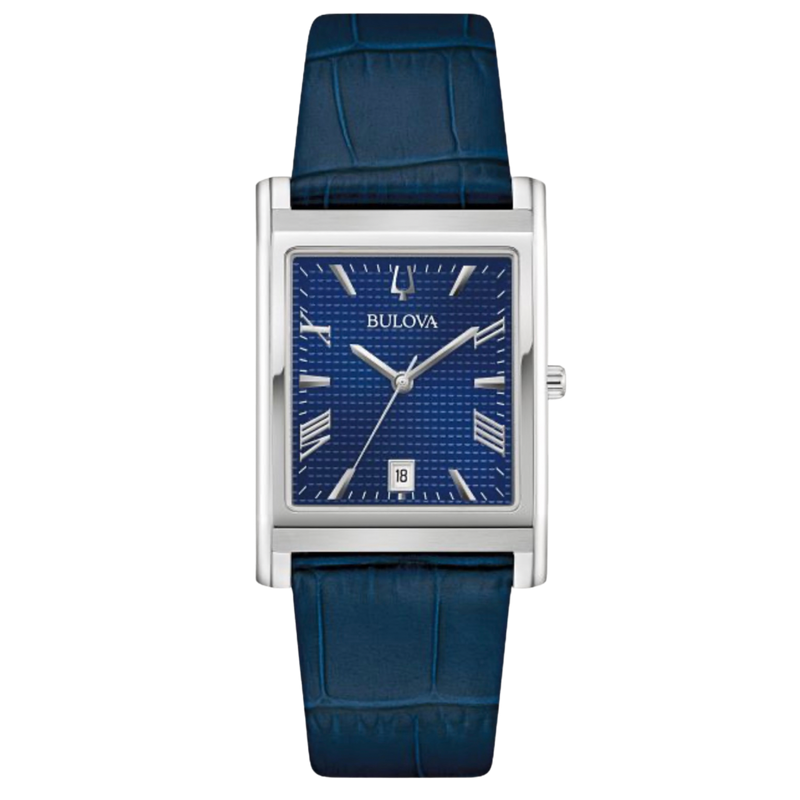 Bulova Sutton para caballero con pulso de cuero azul