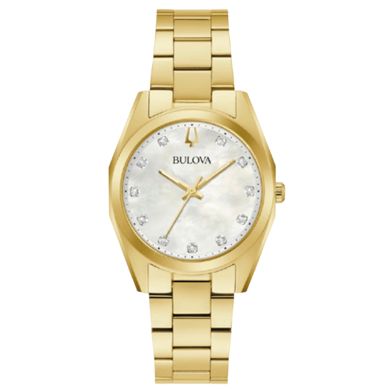 Bulova Surveyor para dama en acero inoxidable color dorado