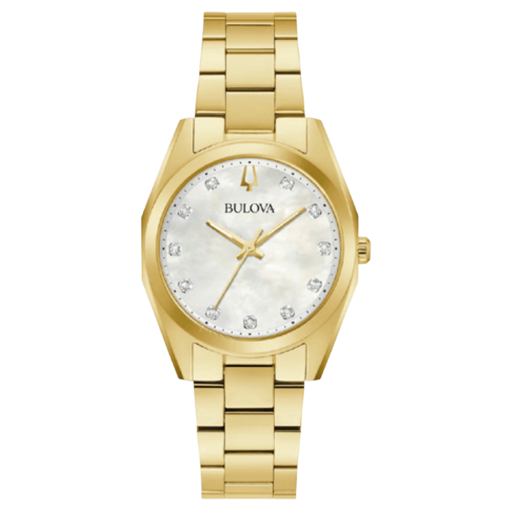 Bulova Surveyor para dama en acero inoxidable color dorado