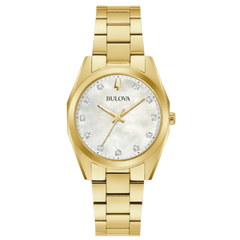 Bulova Surveyor para dama en acero inoxidable color dorado