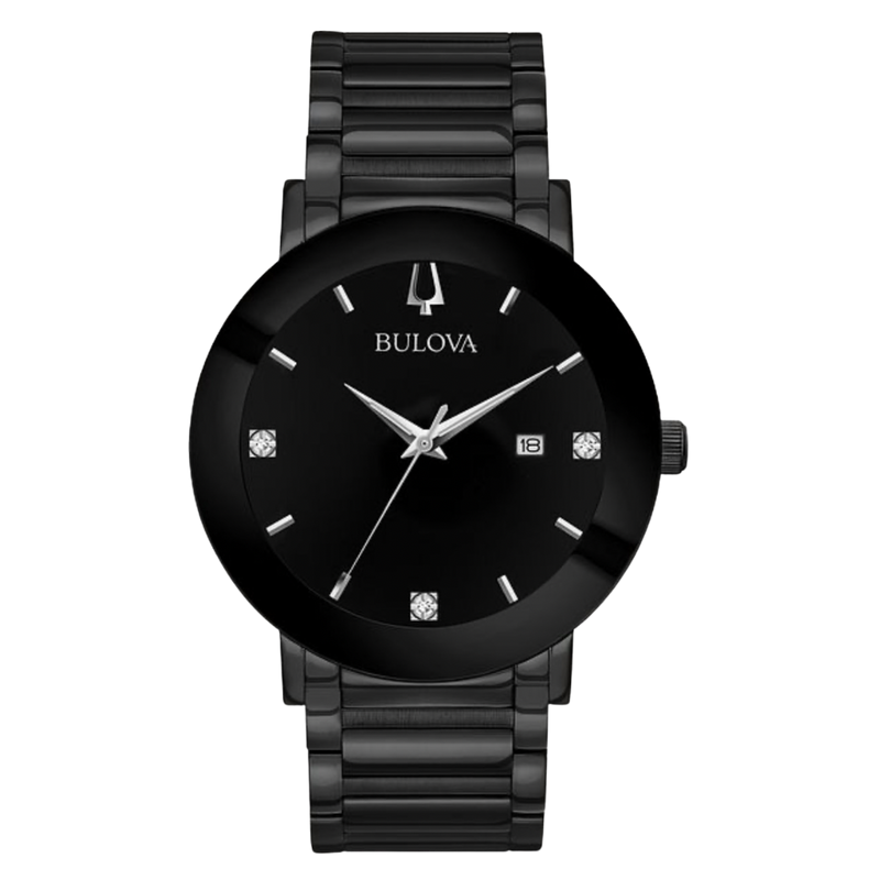 Bulova Modern para caballero en acero inoxidable color negro