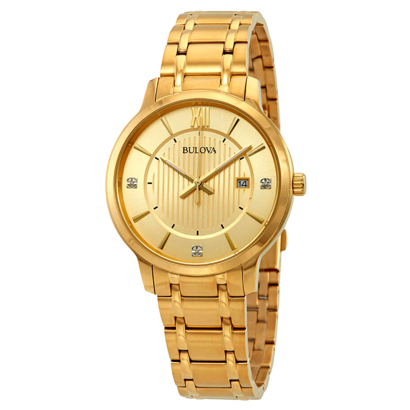 Bulova Classic para caballero en acero inoxidable color dorado
