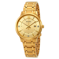 Bulova Classic para caballero en acero inoxidable color dorado