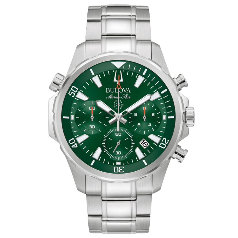 Bulova Marine Star para caballero en acero inoxidable con dial verde