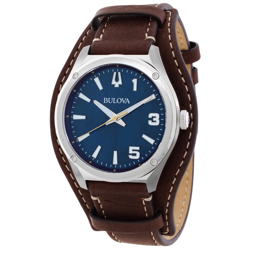 Bulova Classic para caballero con pulso de cuero chocolate