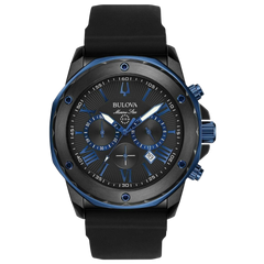 Bulova Marine Star con pulso de silicona negro