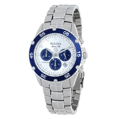 Bulova Marine Star en acero inoxidable con dial blanco