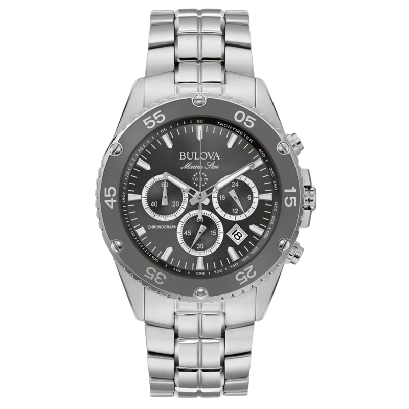 Bulova Marine Star en acero inoxidable con dial negro
