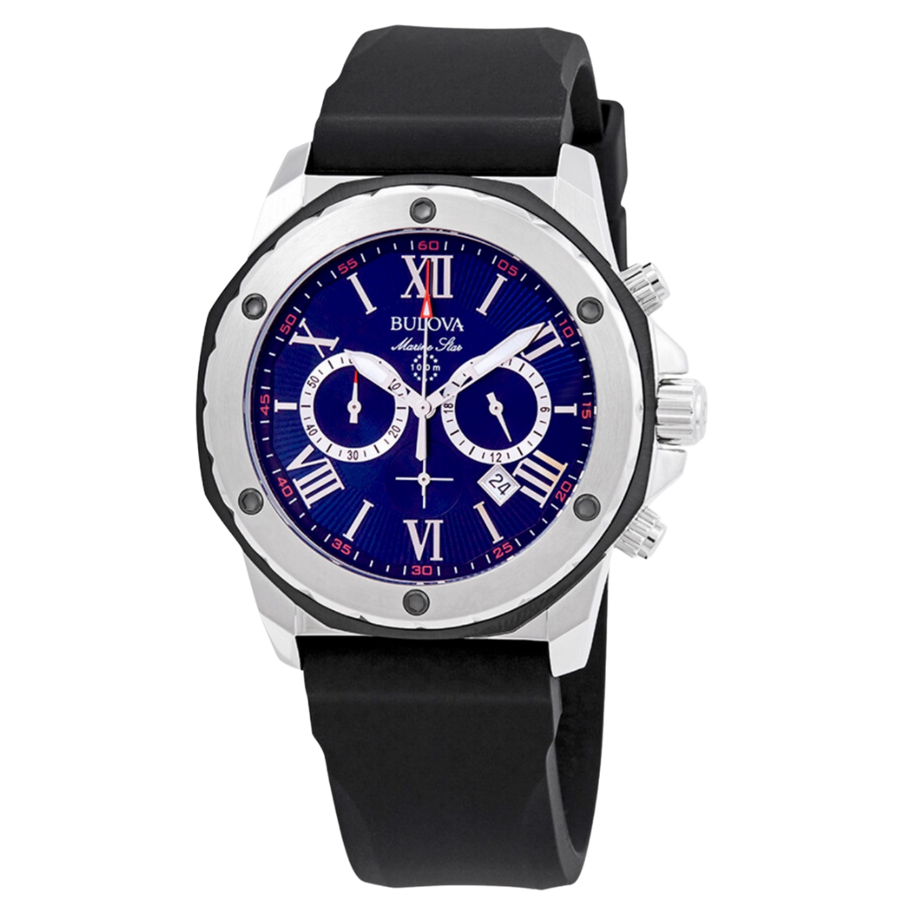 Bulova Marine Star con pulso de silicona negro