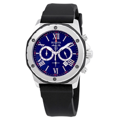 Bulova Marine Star con pulso de silicona negro
