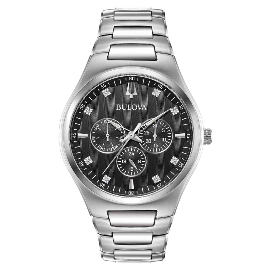 Bulova Diamond para caballero en acero inoxidable