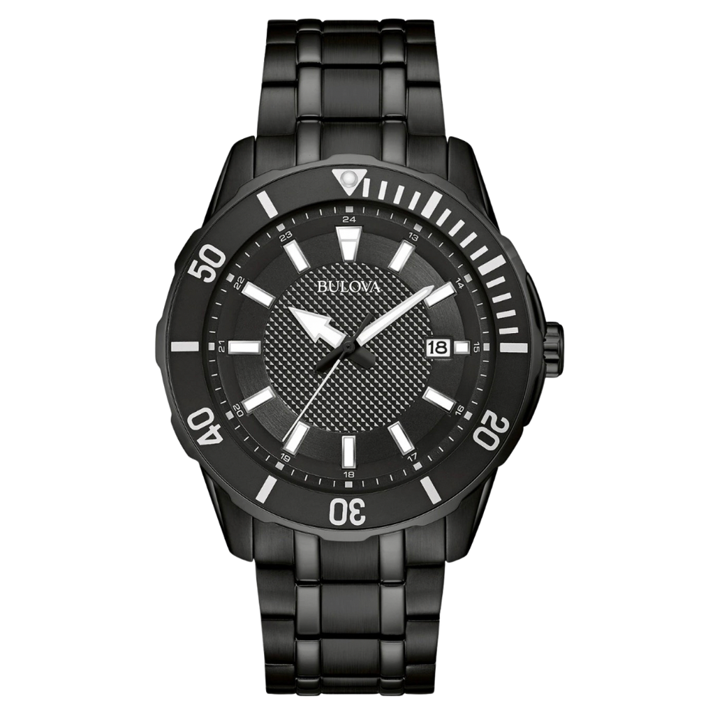 Bulova Classic para caballero en acero inoxidable color negro