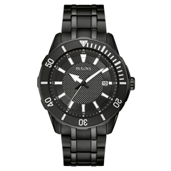 Bulova Classic para caballero en acero inoxidable color negro