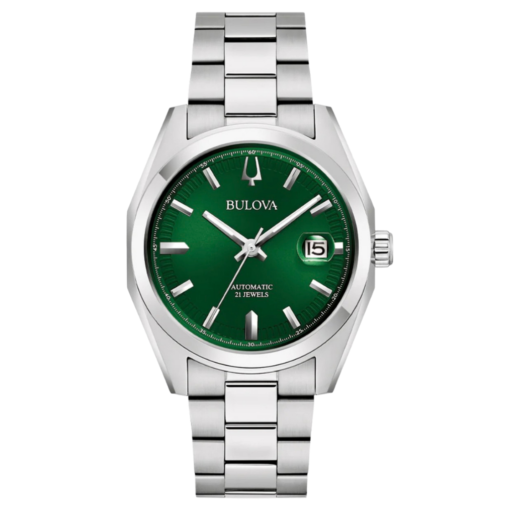 Bulova Surveyor automático en acero inoxidable con dial verde