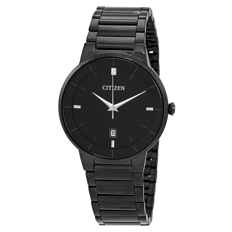 Citizen Quartz Black Dial Stainless Steel Men's Watch