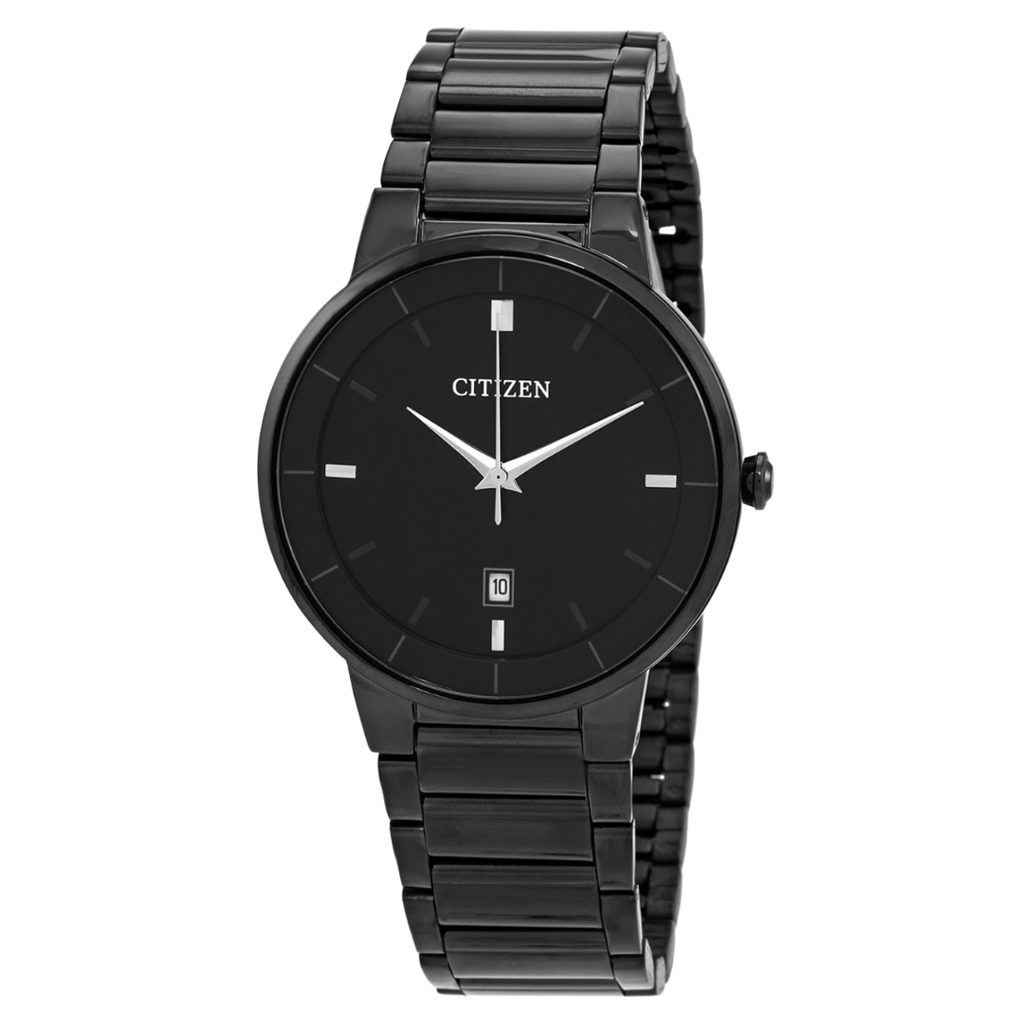 Citizen Quartz Black Dial Stainless Steel Men's Watch
