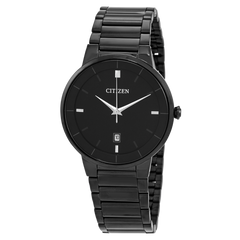 Citizen Quartz Black Dial Stainless Steel Men's Watch