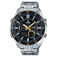 Casio Edifice Black Dial Stainless Steel Men's Watch