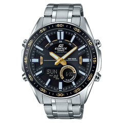 Casio Edifice Black Dial Stainless Steel Men's Watch