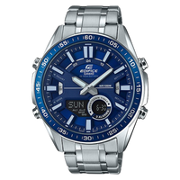 Casio Edifice Blue Dial Stainless Steel Men's Watch