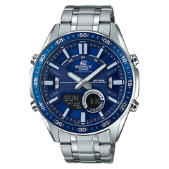 Casio Edifice Blue Dial Stainless Steel Men's Watch