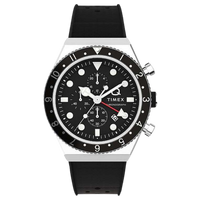 Timex Q GMT Black Silicone Men's Watch