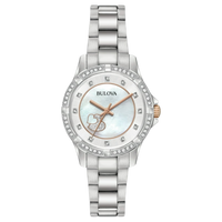 Bulova Crystal Stainless Steel Women's Watch