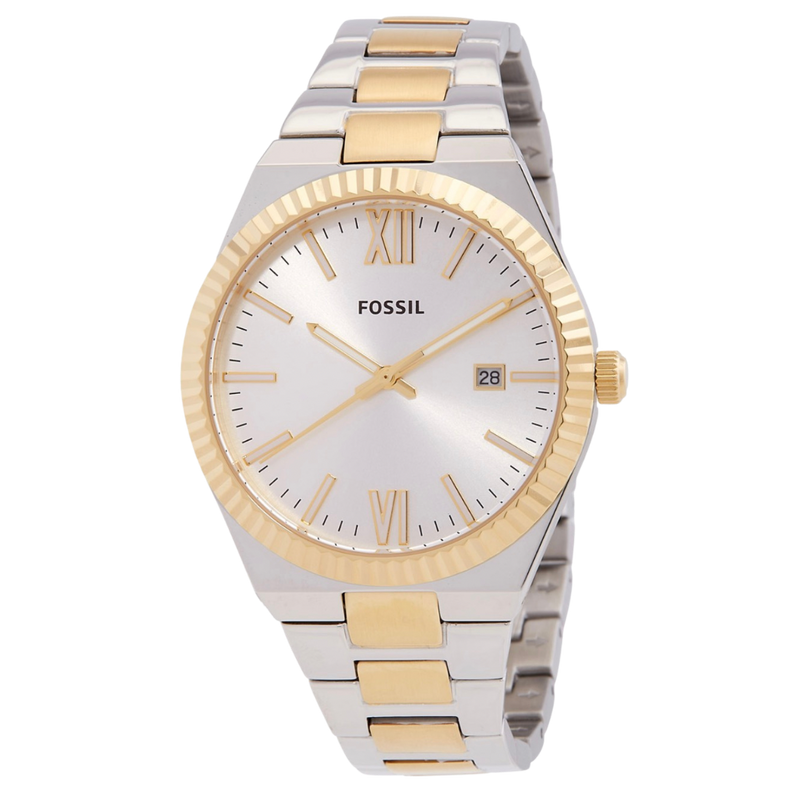Fossil Scarlette para dama en acero inoxidable de dos tonos