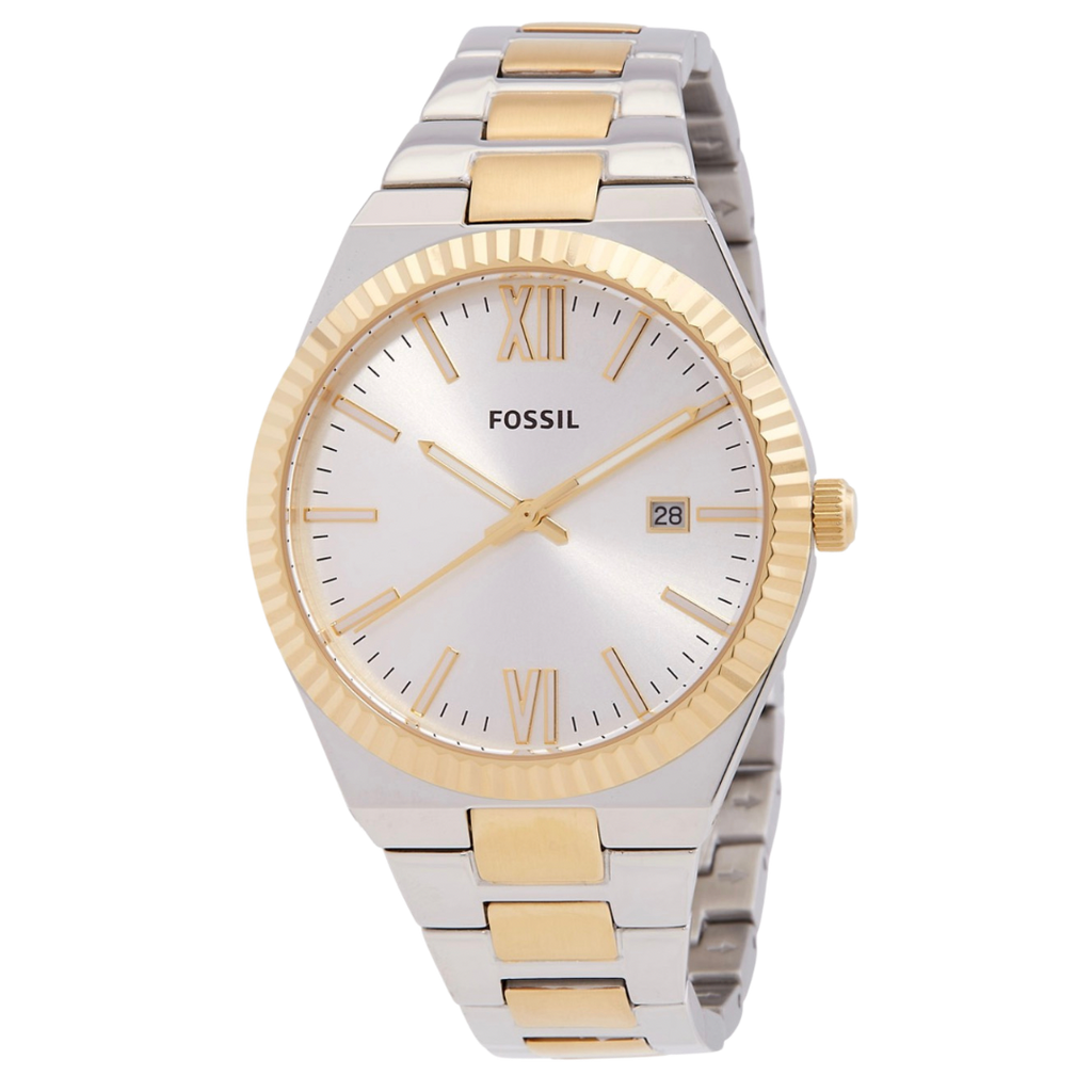 Fossil Scarlette para dama en acero inoxidable de dos tonos