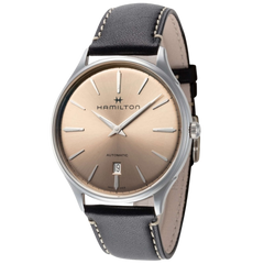 Hamilton Jazzmaster automático con pulso de cuero negro