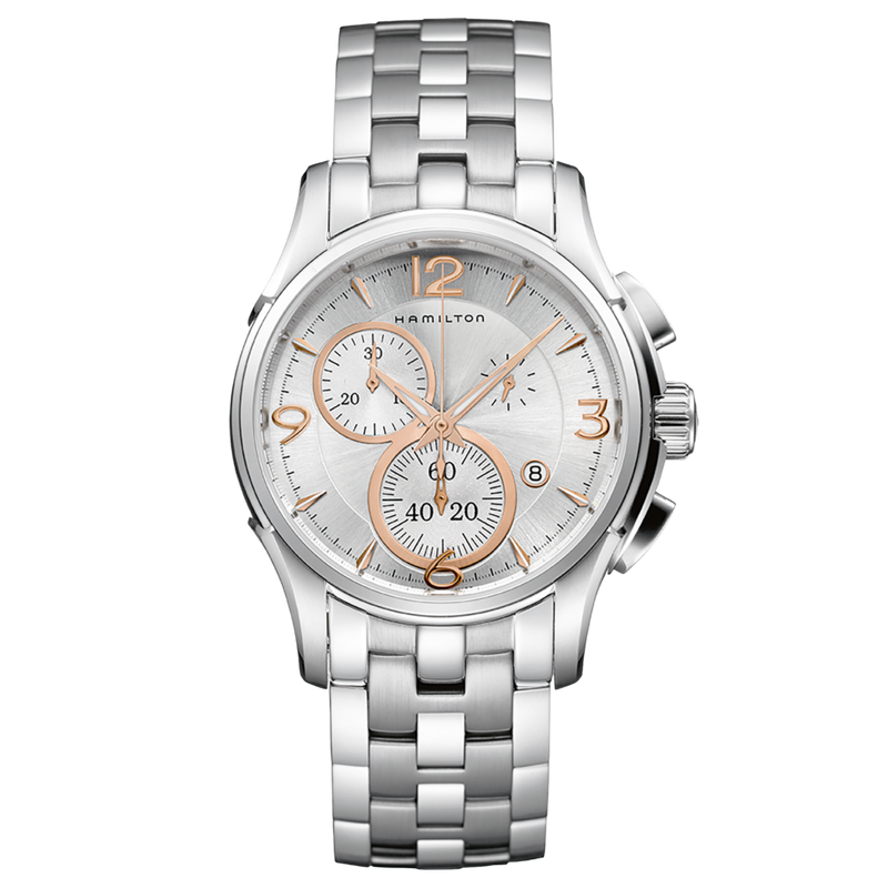 Hamilton Jazzmaster para caballero en acero inoxidable