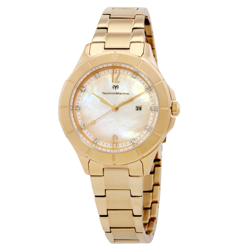 TechnoMarine Luna Crystal Stainless Steel Women's Watch