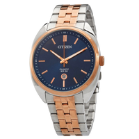 Citizen Quartz Blue Dial Stainless Steel Men's Watch