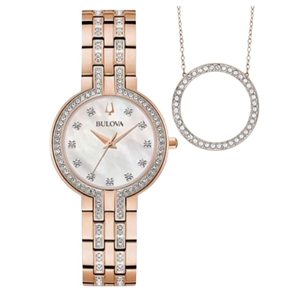 Bulova Crystal Set with Pendant Women’s watch