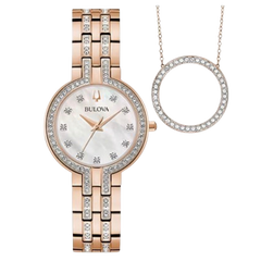 Bulova Crystal Set with Pendant Women’s watch